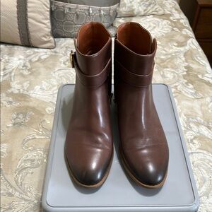 Brown Leather Ankle Boots